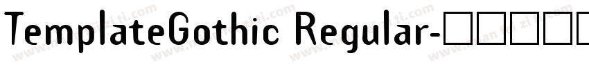 TemplateGothic Regular字体转换